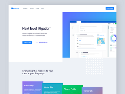 Everchron 4.0 Homepage app blue button header hero home teaser website