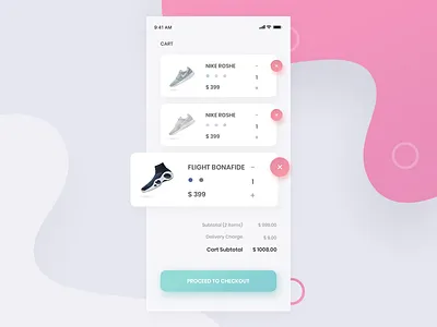 Cart Screen Concept app cart design page ui ui design ux ux design web