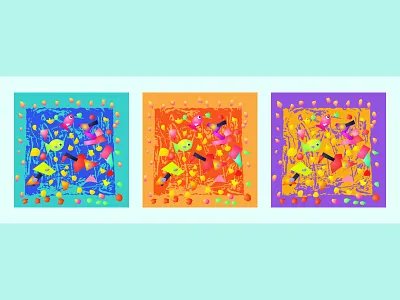 Creative illustration children color matching