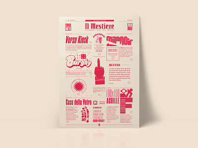Il Mestiere // monochrome edition creativity editorial journal letterpress magazine milan monochrome newspaper paper red tabloid vintage