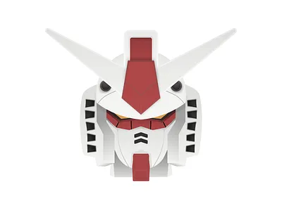 Mobile Suit Gundam (Head) 3d 5thingsinfigma anime figma gundam illustration japan manga mobile mobile suit suit toonami