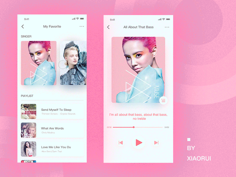 Student work－Xiaorui app dayu gif ios iphone music photoshop principle sketch ui
