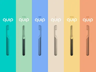 Ad campaign for Quip, the hippest toothbrush on the market ads branding campaign cta flat design marketing marketing campaign minimal poster ad quip toothbrush web banners