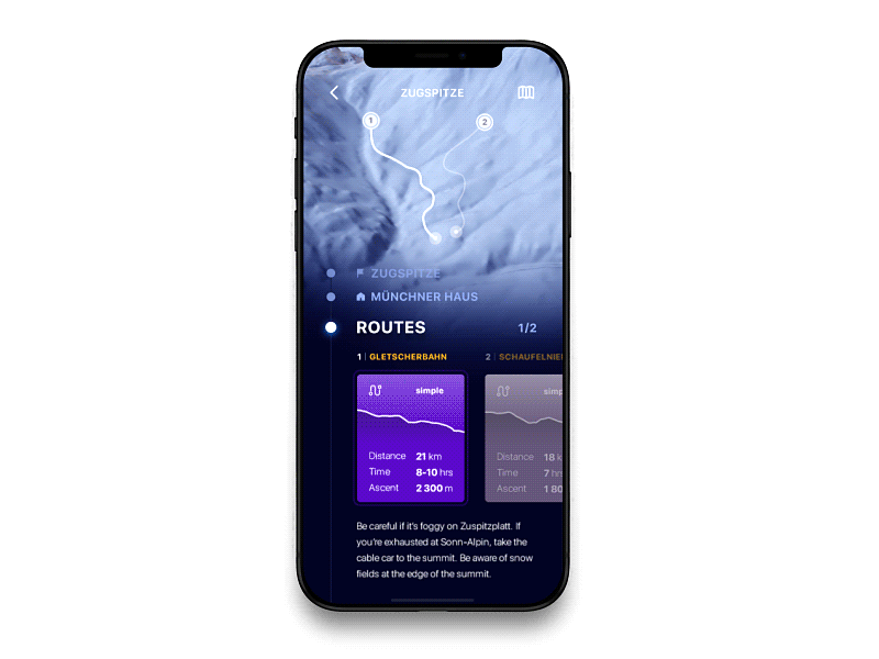 Mountain Explorer - Routes Selection