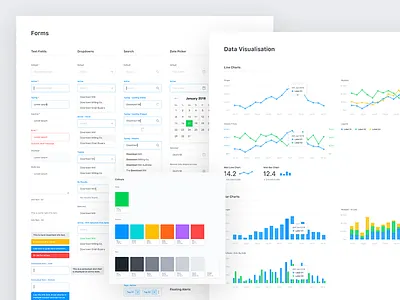 Style Guide charts data forms minimal simple style guide ui ux web web app