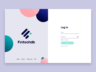 Fintechdb Login app dashboard database fintech login product ui ux