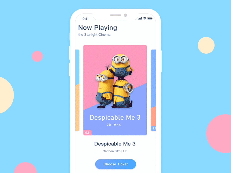 Buy Movie Ticket app flat movie ticket ui ux