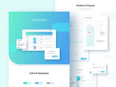 Timeline Master Case Study app branding dashboard dental dentist list management master project timeline tool web app