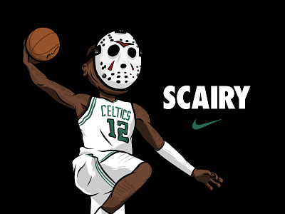 Scairy Terry basketball boston celtics illustration nba nike playoffs rozier scary sports