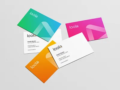 Loola Business Card business card creative fresh identity logo design platform stream tool young