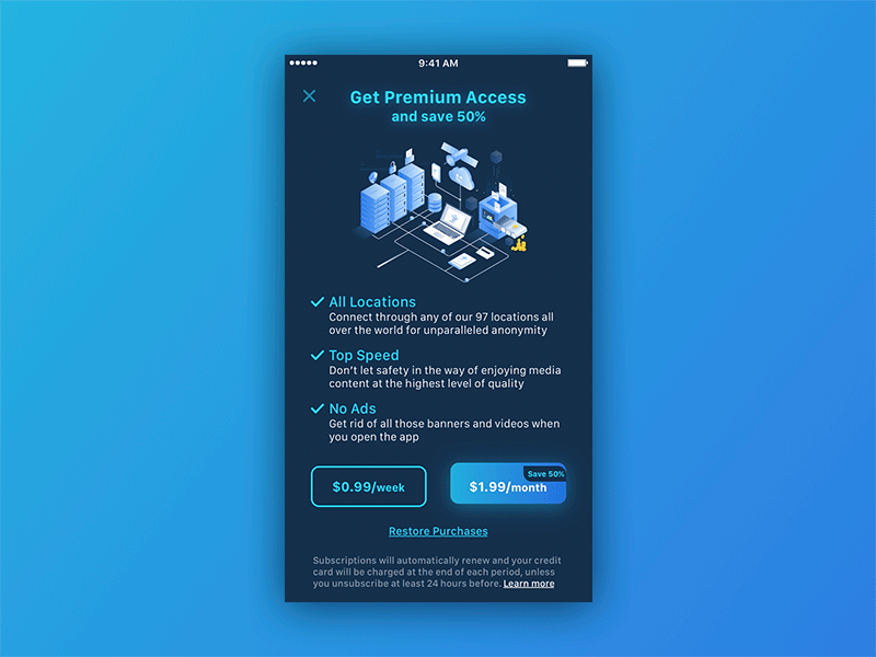 Safe-fi Paywall animation colors design illustration ios microinteractions motion paywall ui
