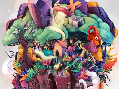 Xenotime concept illustration mineral xenotime