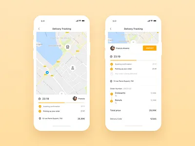 Be My Bee iOS App - Delivery bemybee ios minimal app clean app design food delivery app product order restaurant profile shopping ecommerce application ui ux user experience user interface