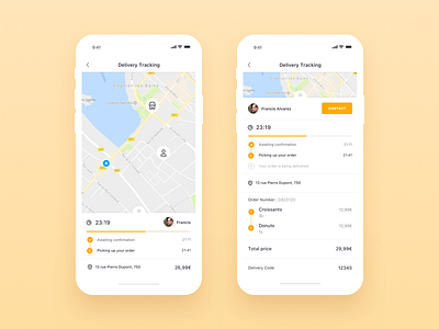 Be My Bee iOS App - Delivery bemybee ios minimal app clean app design food delivery app product order restaurant profile shopping ecommerce application ui ux user experience user interface