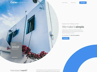CoDev circle circles development home housing marketing page property site