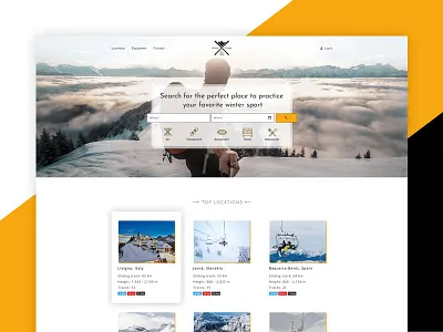 Winter Europe - Homepage design homepage ski snowboard winter winter sports