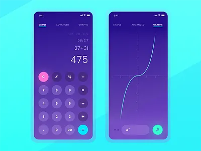 Engineering Calculator Concept android app calculator chart engineering calculator graph ios material ui