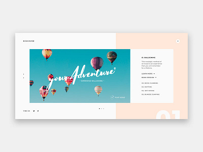 Ballooning interface landing layout minimal ui ui design ux web web design website