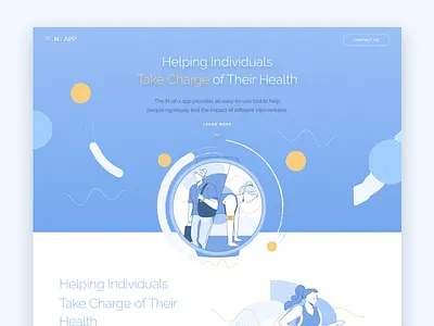 Landing Page blue design healthcare human illustrations landing page medicine next generation science studies ui ux