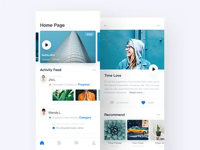 video page app clean color home page activity image ios kit photo ui