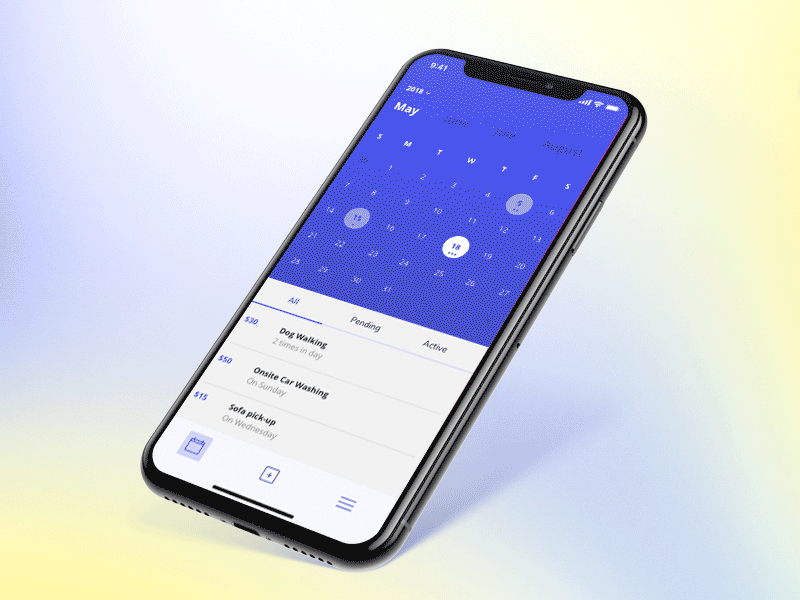 Service of personal assistants 2 assistant calendar clean ios minimal mobile personal service service interface tasks ui design visual