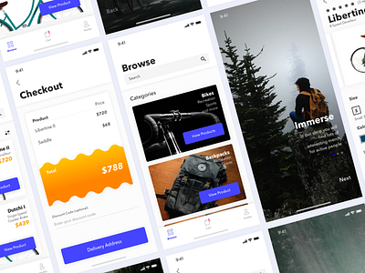 Ecommerce Mobile biking ecommerce iphone x minimal mobile shop