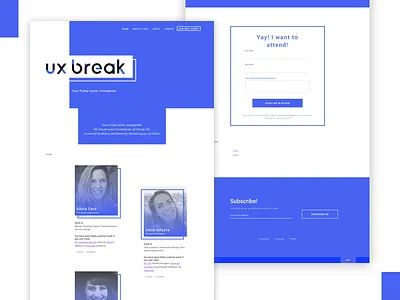 Quick landing page for UX Break London blue events landingpage lisbon london meetup speakers talk ux