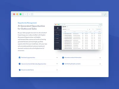 Entytle Insyghts - Product page blue site ui ux web website yellow