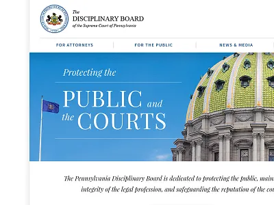 Disciplinary Board Website typography web web design