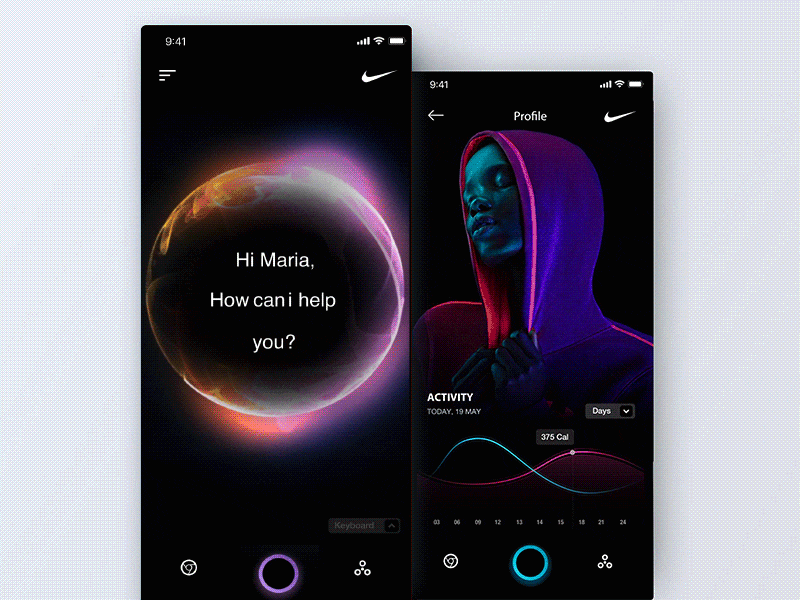 Nike+ Fitness App - Redesign animations debut fitness nike redesign smooth sport
