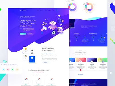 Crypto Coin Landing Page app blockchain card crypto currency interface landing ui ux wallet web website