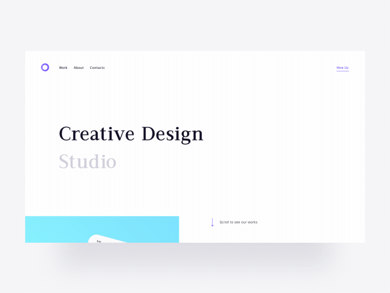 Portfolio Concept & Transitions. animation awsmd inspiration interaction landing landing page layout portfolio works