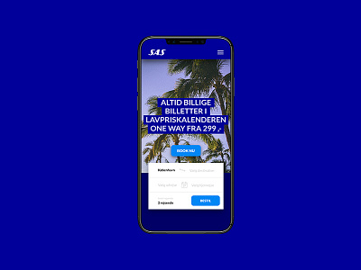 #068 – Flight search blue booking dailyui danish flight sas ui ux