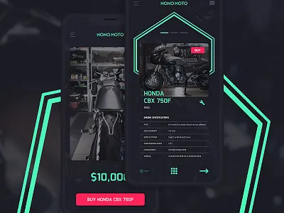 DailyUI - Mono Moto App app design gallery ios iphone minimal moto ui ux