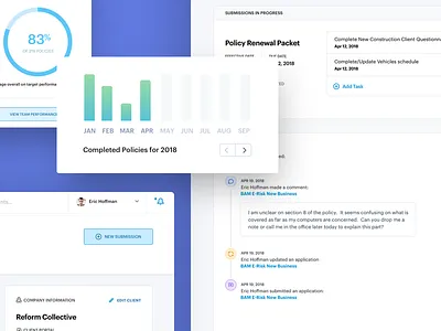 Insuretech Agent Interface app broker dashboard insurance insuretech interface kpi policy ui ux web