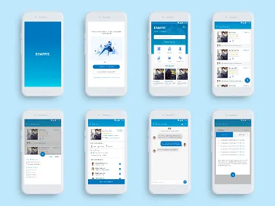 Stayfit App android fitness material design mobile app ui design ux design