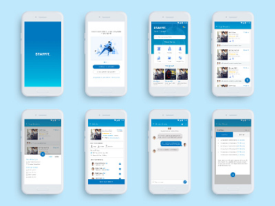 Stayfit App android fitness material design mobile app ui design ux design