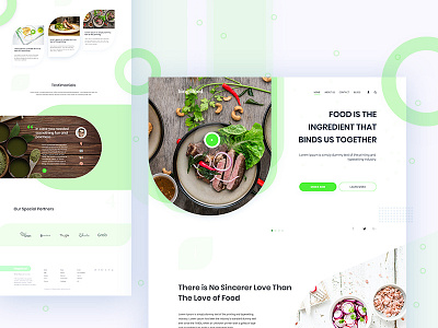 BingoFood Restaurant anup creative design food gradient header landing oogle restaurant typography ui ux