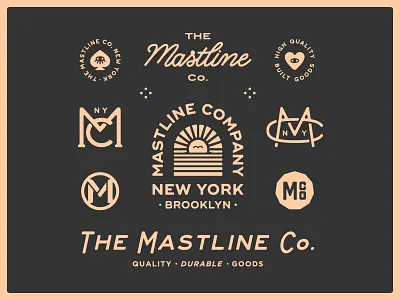 The Mastline Co. art branding design graphic design hand drawn illustration logo monogram new york portfolio typography