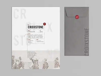 Croixstone branding clean corporate design flat logo rebel texture typography