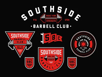 Gym Logo Design Package badge branding design fitness gym logo strength typography