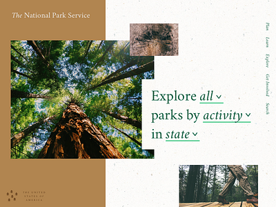 BSDS Challenge No. 4: National Parks + Crimson Text bsds bsdsthunderdome challenge hero national parks nps parks search typography web