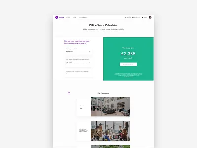 Office Space Calculator calculator desktop sketch ui ux web