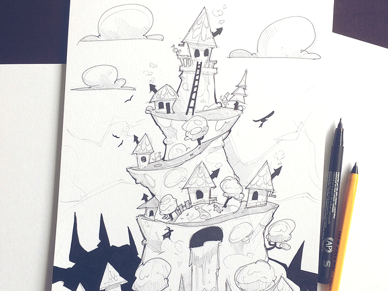 Environments behance bulgaria character characterdesign fun ink paper pen pencil sketch sketchbook spovv
