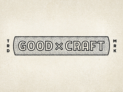 Good Craft Logo black brand branding custom font illustration logo retro texture typeface vintage