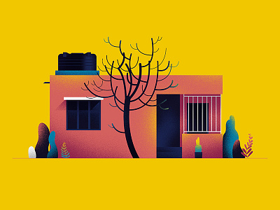 Home - 24 architecture home house illustration light series yellow
