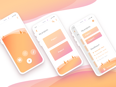 Project Tracker App app app layout mobile design ui user interface