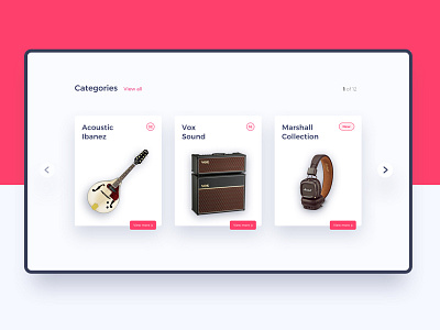Music Store Part II gibson material music responsive screen store ui web