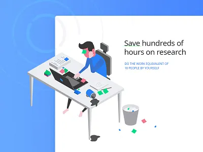 Desk Illustration chart desk illustration startup stealth