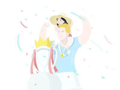 Celebration the champion with Kevin De Bruyne celebration champion flat football illustration kevin de bruyne soccer